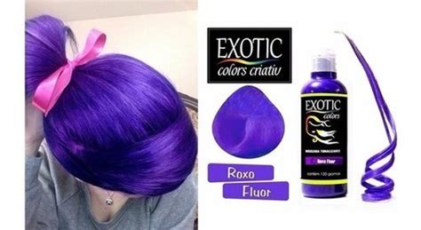 Tonalizante Tinta Exotic Sem Amônia P Cabelos Roxo Fluor Mercadolivre