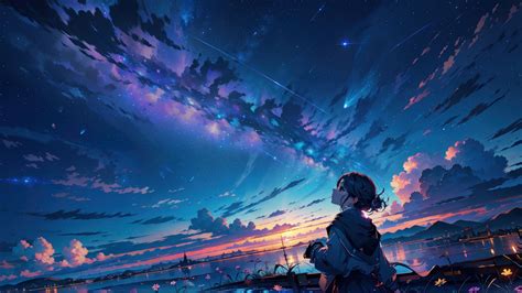 Anime Girl Sky Sunset 4K Wallpaper IPhone HD Phone #3201m, 59% OFF