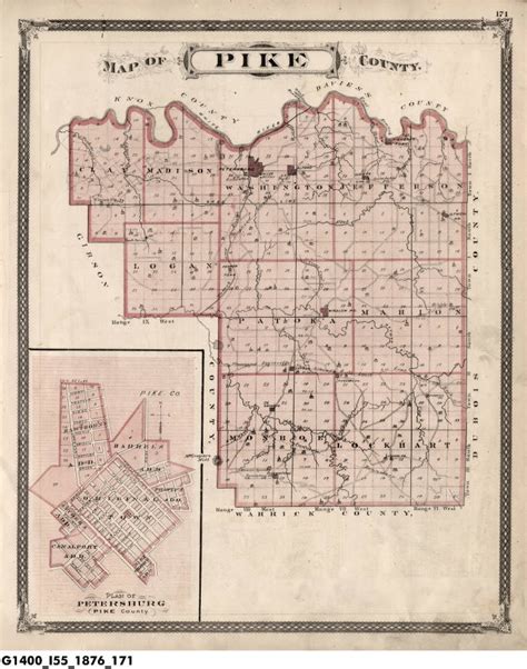 Map of Pike County, Indiana