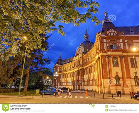 Night scene in Brasov city stock photo. Image of municipal - 115758818