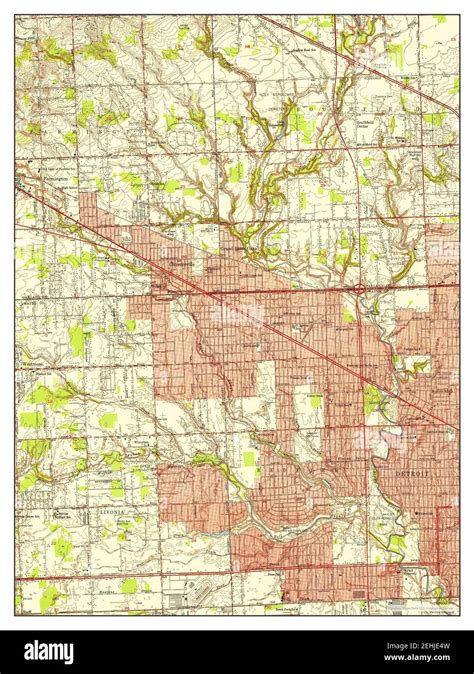 Redford, Michigan, map 1952, 1:24000, United States of America by ...