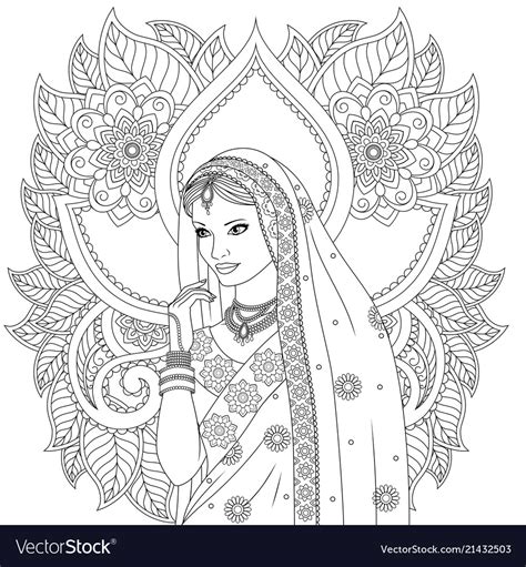 Indian Coloring Page