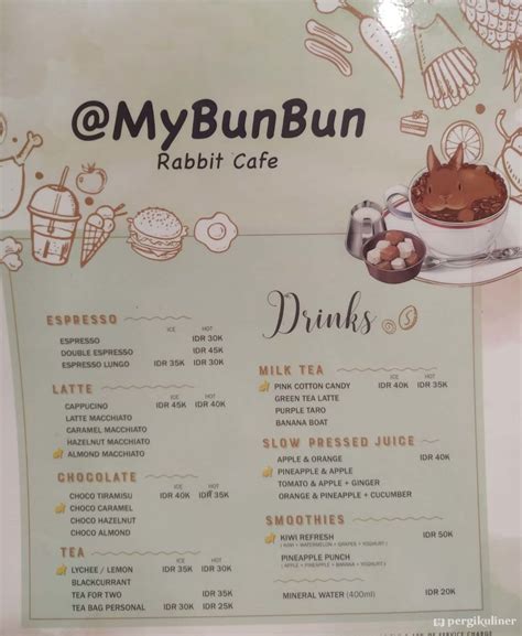 Selalu Diperbarui Menu Mybunbun Rabbit Cafe Pantai Indah Kapuk