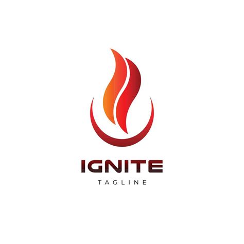 Simple Ignite Fire Flame Logo Design Template 12565089 Vector Art at ...