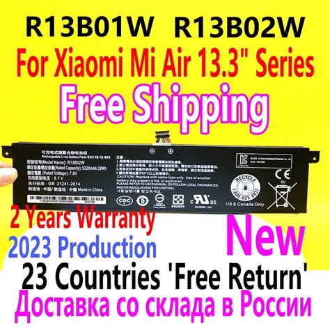 DODOMORN Batería de ordenador portátil para Xiaomi Mi Air 13 3