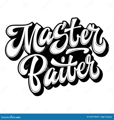 Master Baiter - Hand Drawn Lettering Logo Phrase. Stock Vector ...