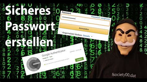 Wie Erstellt Man Ein Sicheres Passwort Tutorial Youtube