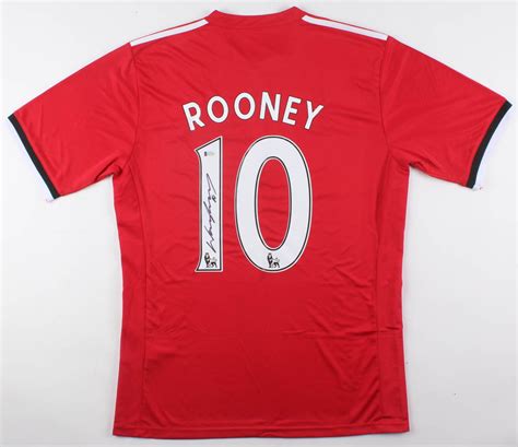 Wayne Rooney Signed Manchester United Adidas Jersey Beckett Coa