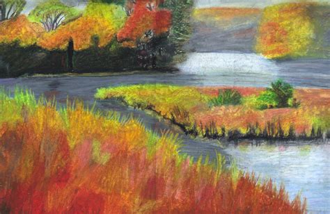 Oil pastel Landscape by Half--the--Fun on DeviantArt