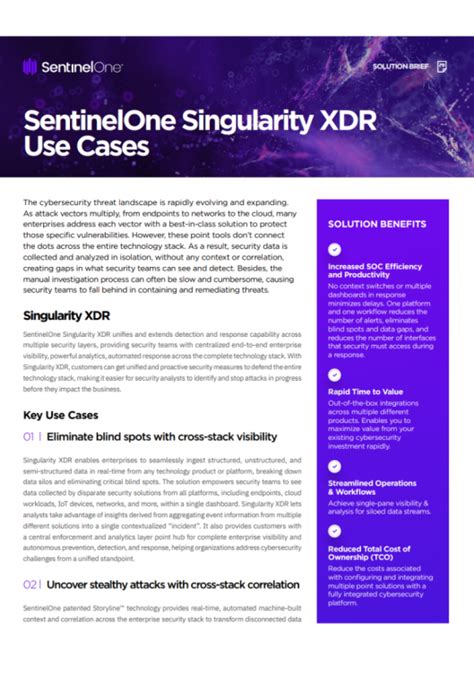 Sentinelone Singularity Xdr Use Cases