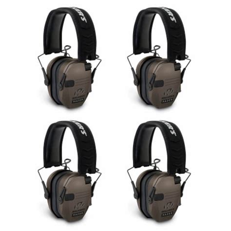 Walkers Razor Ear Protection Dark Earth Slim Shooter Folding Earmuffs 4 Pack 4 Piece Kroger