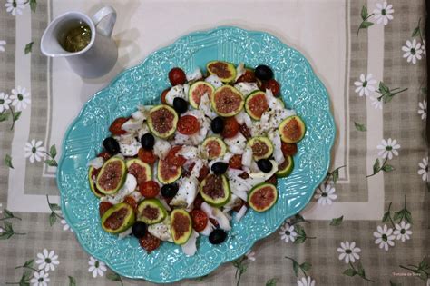 Salada De Bacalhau Fresco Figos Mozzarella E Tomate Cereja Tert Lia