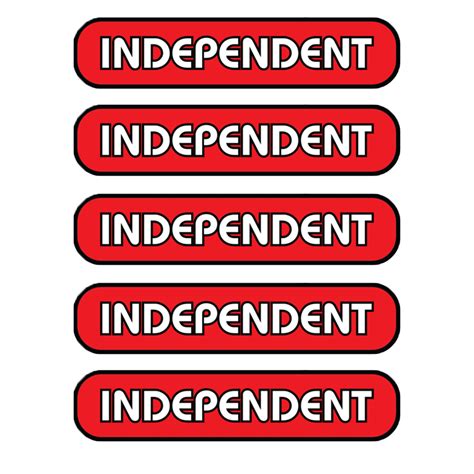 Independent Trucks Vinyl Skateboard Stickers Bar Cross Groundwork Red 4" x .75" 5-Pack Bulk Lot