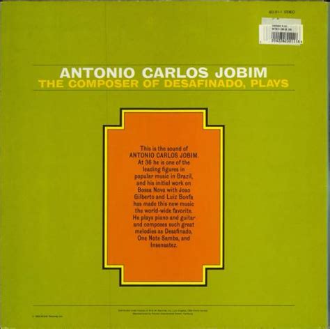 Antonio Carlos Jobim The Composer Of Desafinado Plays German Vinyl LP