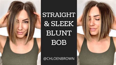 Blunt Bob Sleek And Straight Hair Tutorial Youtube