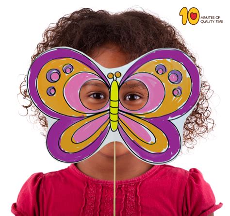 Butterfly Printable Paper Mask 10 Minutes Of Quality Time