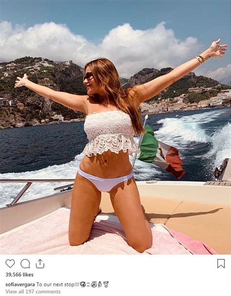 Sofia Vergara Flaunts Her Flat Midriff In Strapless Crop Top And Bikini