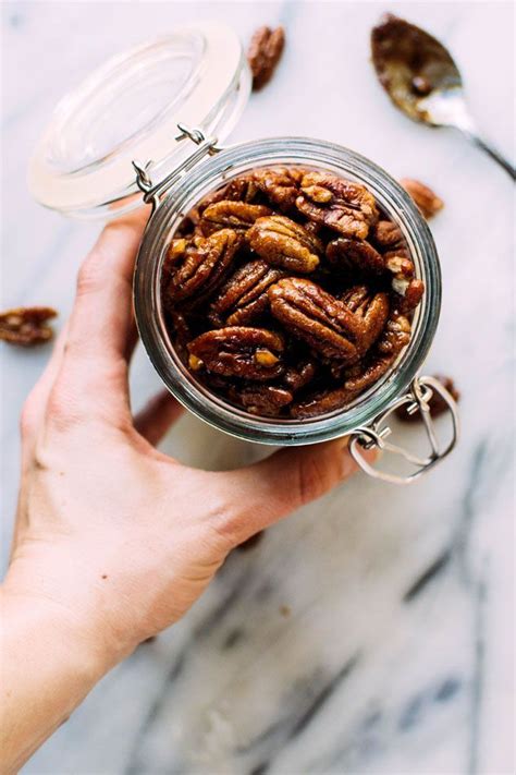 Easy Maple Syrup Candied Pecans Gluten Free Paleo Vegan Recipe