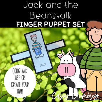 Jack And The Beanstalk Fairy Tale Finger Puppet Retelling Set By Casey