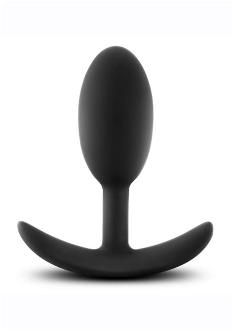 Anal Adventures Platinum Silicone Vibra Slim Butt Plug Medium Black