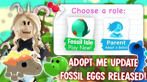 NEW How To PLAY ADOPT ME FOSSIL DINO EGG UPDATE NOW FOSSIL EGG