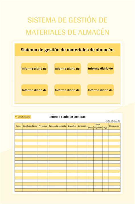 Plantilla De Formato Excel Sistema De Gestión De Materiales De Almacén Y Hoja De Cálculo De