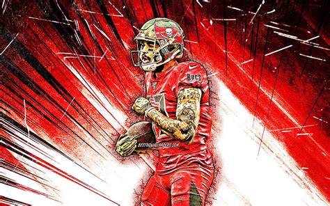 Mike Evans Grunge Art Tampa Bay Buccaneers Nfl Wide Receiver