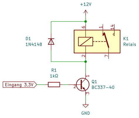 Unternehmer Zubehör Entwickeln relaisansteuerung mit transistor Tier