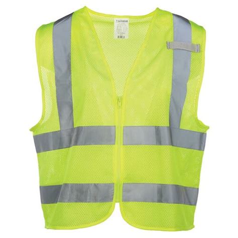 Safegear Hi Vis Pocket Free Safety Vest With Zipper J J Keller