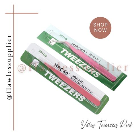 Jual PINK Pinset Vetus Tweezer Vetus Lurus Bengkok Pinset Eyelash