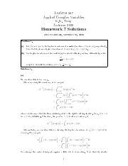 Hw 7 567 A20 Soln Pdf AMATH 567 Applied Complex Variables K K Tung