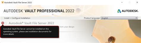 Autodesk Vault File Server No Se Puede Instalar En Este Sistema