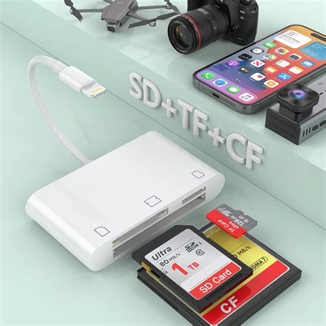 Lector De Tarjetas En Lightning A Cf Sd Micro Sd Para Iphone Ipad