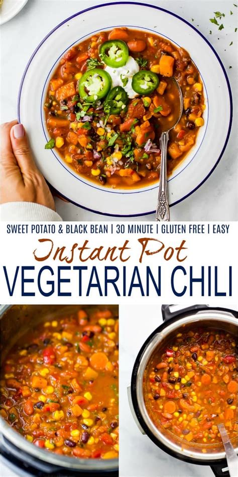 Instant Pot Sweet Potato Black Bean Chili Joyful Healthy Eats