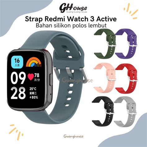 Jual Strap Redmi Watch Active Silikon Polos Tali Pengganti Xiaomi