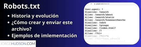 Robots txt Qué es y cómo configurarlo JorgeHudson