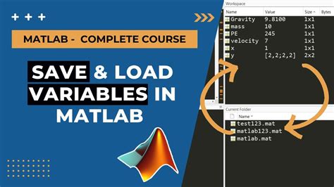 4 Save And Load In Matlab MATLAB Tutorial For Beginners Full