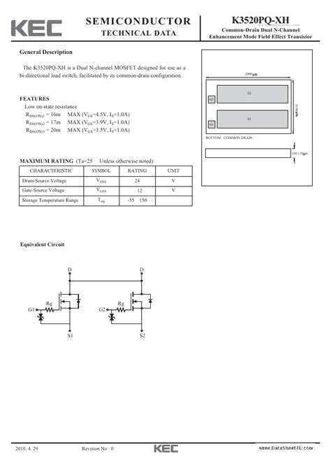 K3520PQ XH Datasheet PDF Stock And Price KEC Transistor Distributor