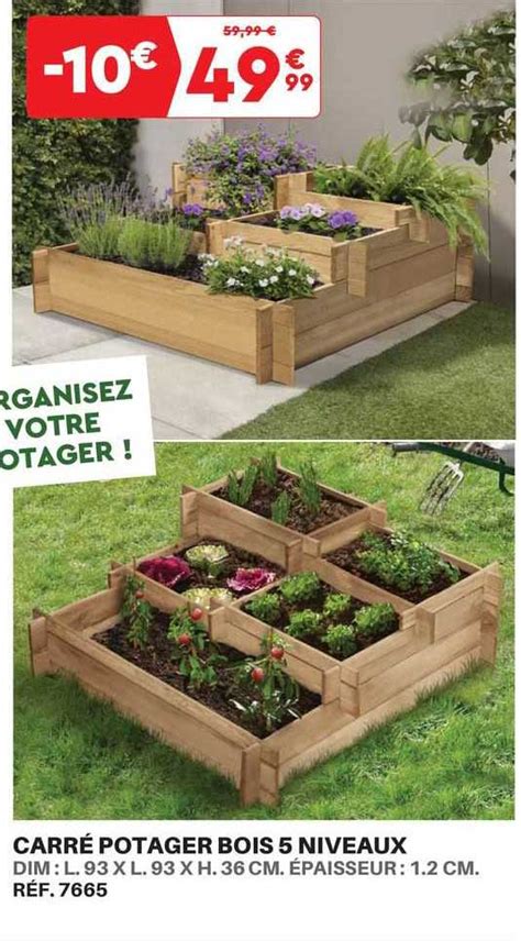 Promo Carr Potager Bois Niveaux Chez Shopix Icatalogue Fr