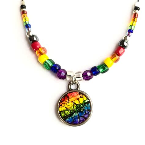 Rainbow Jewelry LGBTQ Gay Pride Pride Necklace LGBT Pride Etsy