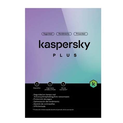 Antivirus Kaspersky Plus 1 Dispositivo 1 AÑo Esd Cintegral