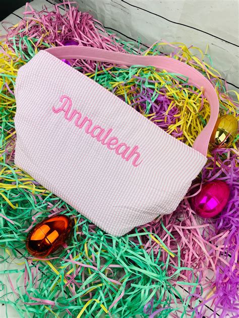 Kids Easter Basket Easter Egg Hunt Personalized Easter Bucket Easter ...