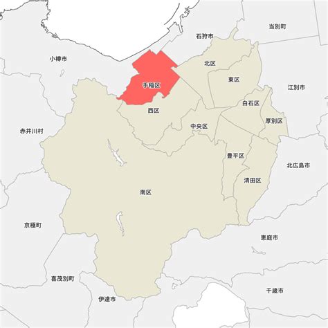 北海道石狩振興局札幌市手稲区の地図 Map It マップ・イット