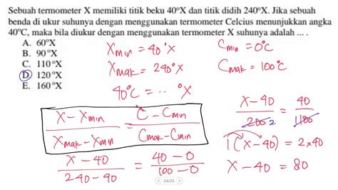 Mengubah Satuan Derajat Celcius Ke Termometer X Konversi Termometer X