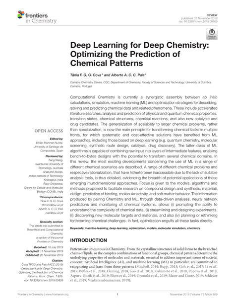 Pdf Deep Learning For Deep Chemistry Optimizing The Prediction Of