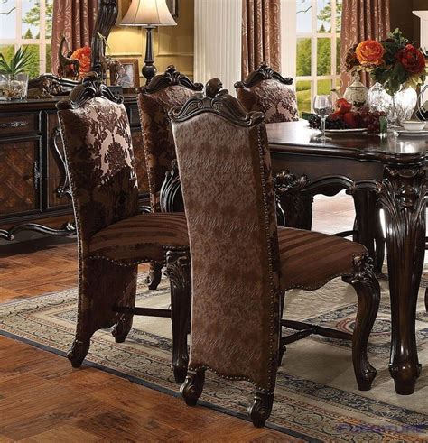 Acme Furniture Versailles 2pcs Cherry Oak Counter Height Dining Chairs 61157 Counter