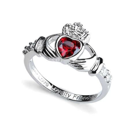 January Birthstone Claddagh Ring Claddagh Jewellers