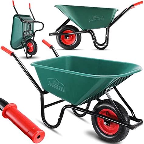 Brouette De Jardin L Max Kg Chariot Transport Feuilles Bois