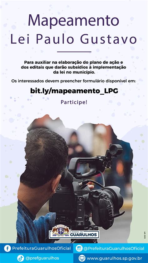 Prefeitura de Guarulhos reabre consulta pública da Lei Paulo Gustavo