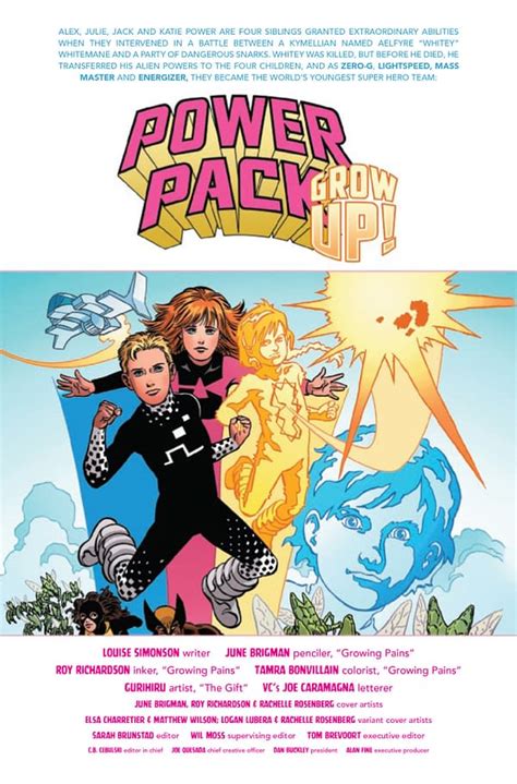 The Triumphant Return Of Louise Simonson And June Brigman To Power Pack In Power Pack Grow Up